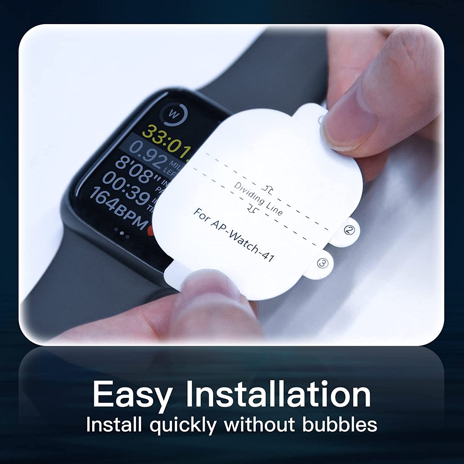 JETech Apple Watch 9/8/7 Şeffaf Ekran Koruyucu(41mm)(2 Adet) 87973