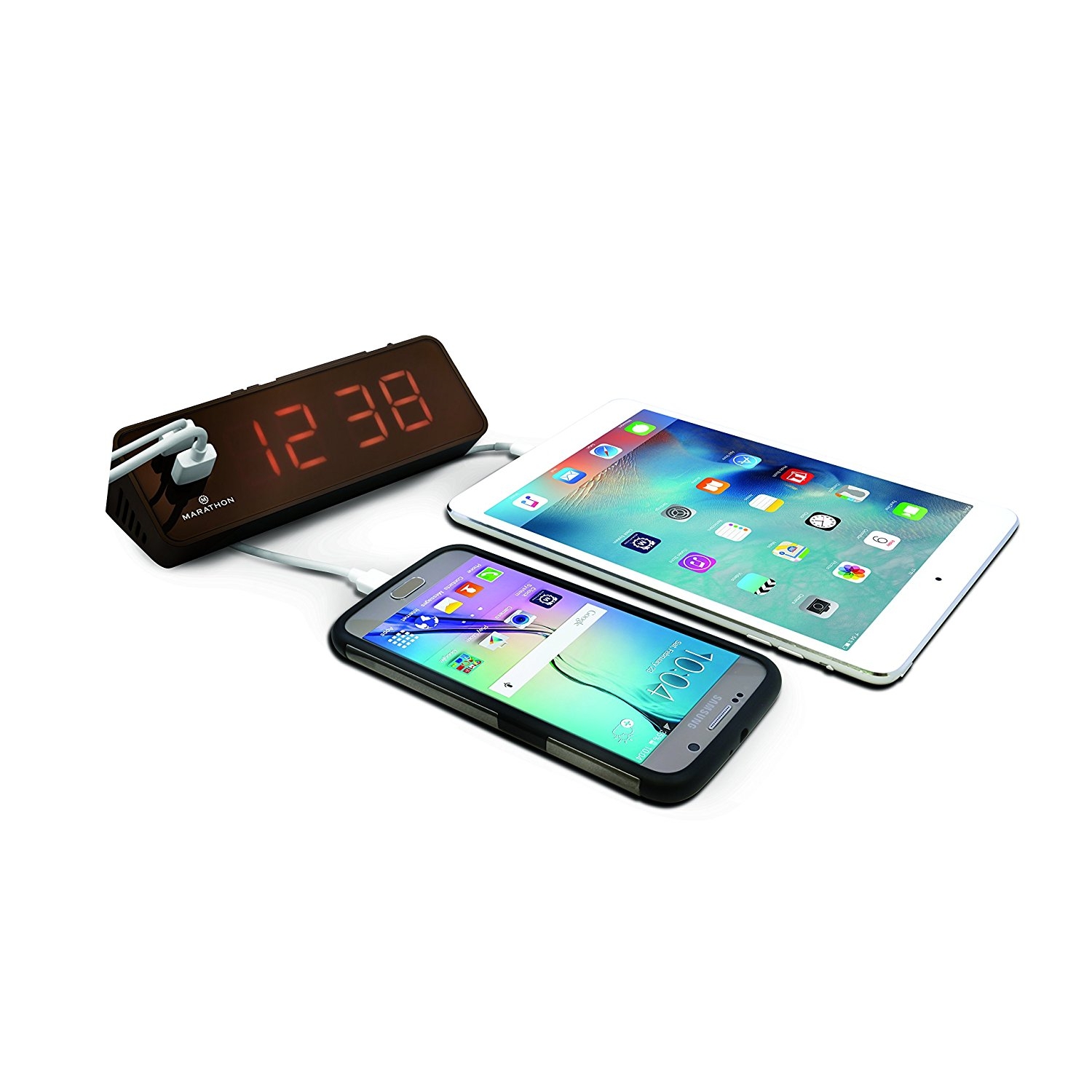 MARATHON Hızlı Şarj İçin Çift USB Bağlantılı LED Alarm 4232