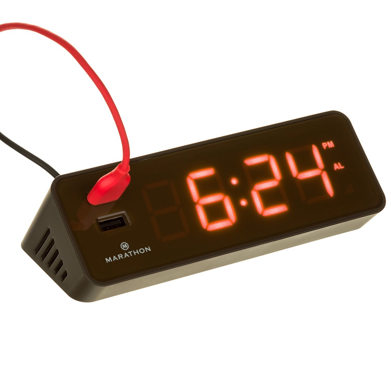 MARATHON Hızlı Şarj İçin Çift USB Bağlantılı LED Alarm 4232