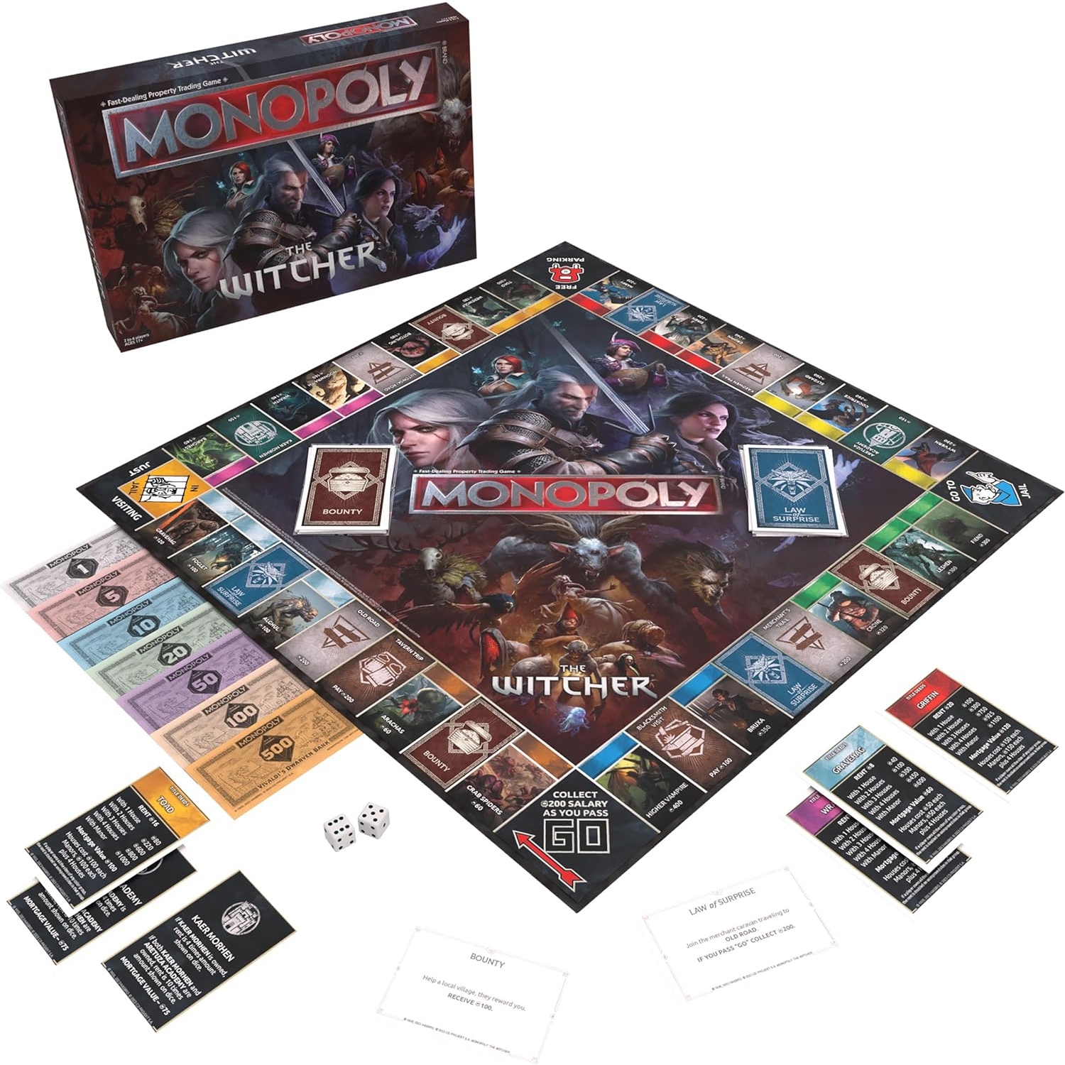 Monopoly Deal Monopoly The Witcher Editie - Bordspel Gebaseerd Op De Hexer Serie, Voor 2-6 Spelers Collector's Edition Monopoly