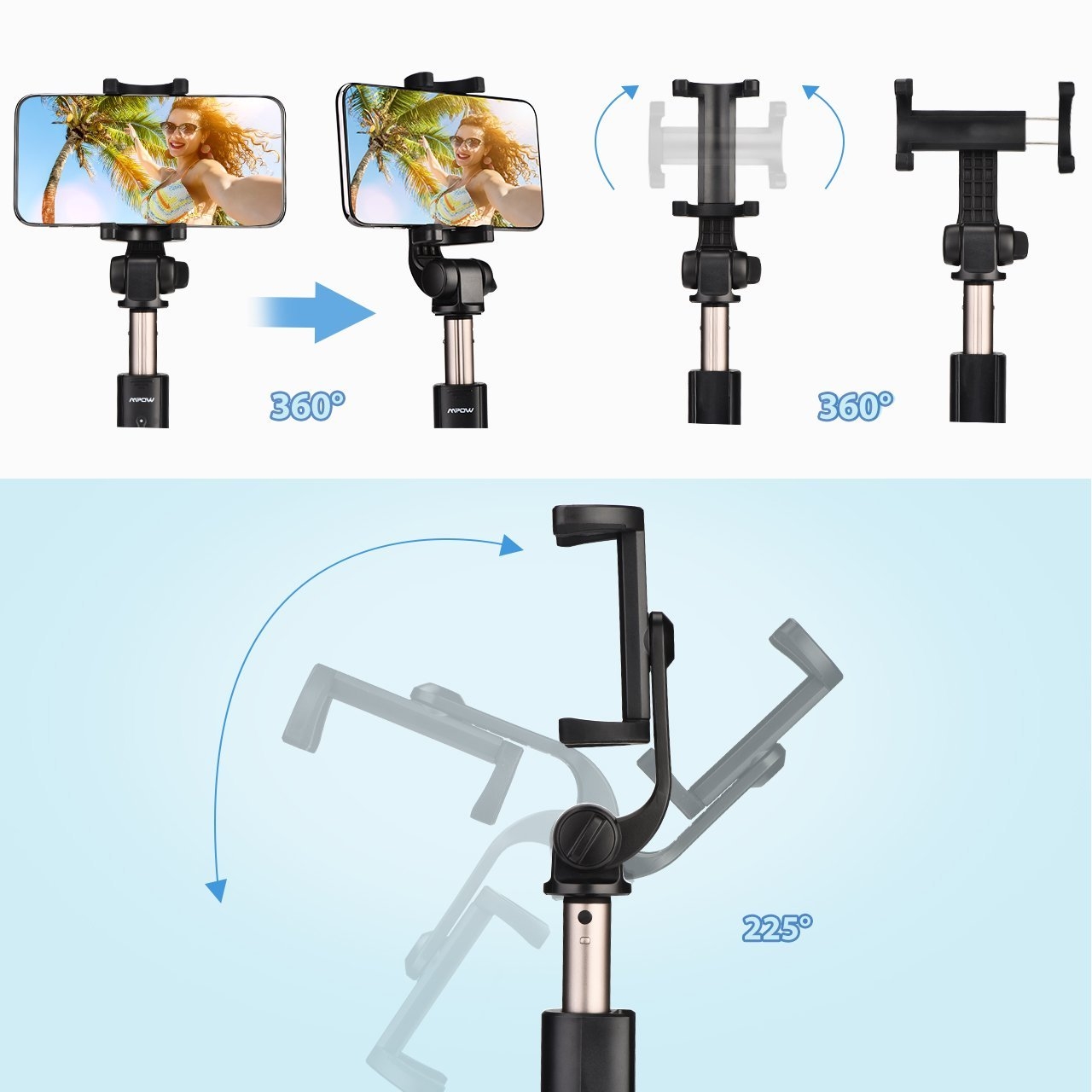 Mpow Bluetooth Selfie Çubuğu/Tripod 8062