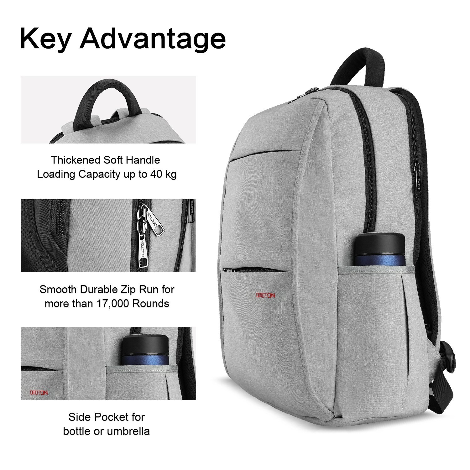 OMOTON Outdoor Laptop Sırt Çantası (Space Gray) 3105