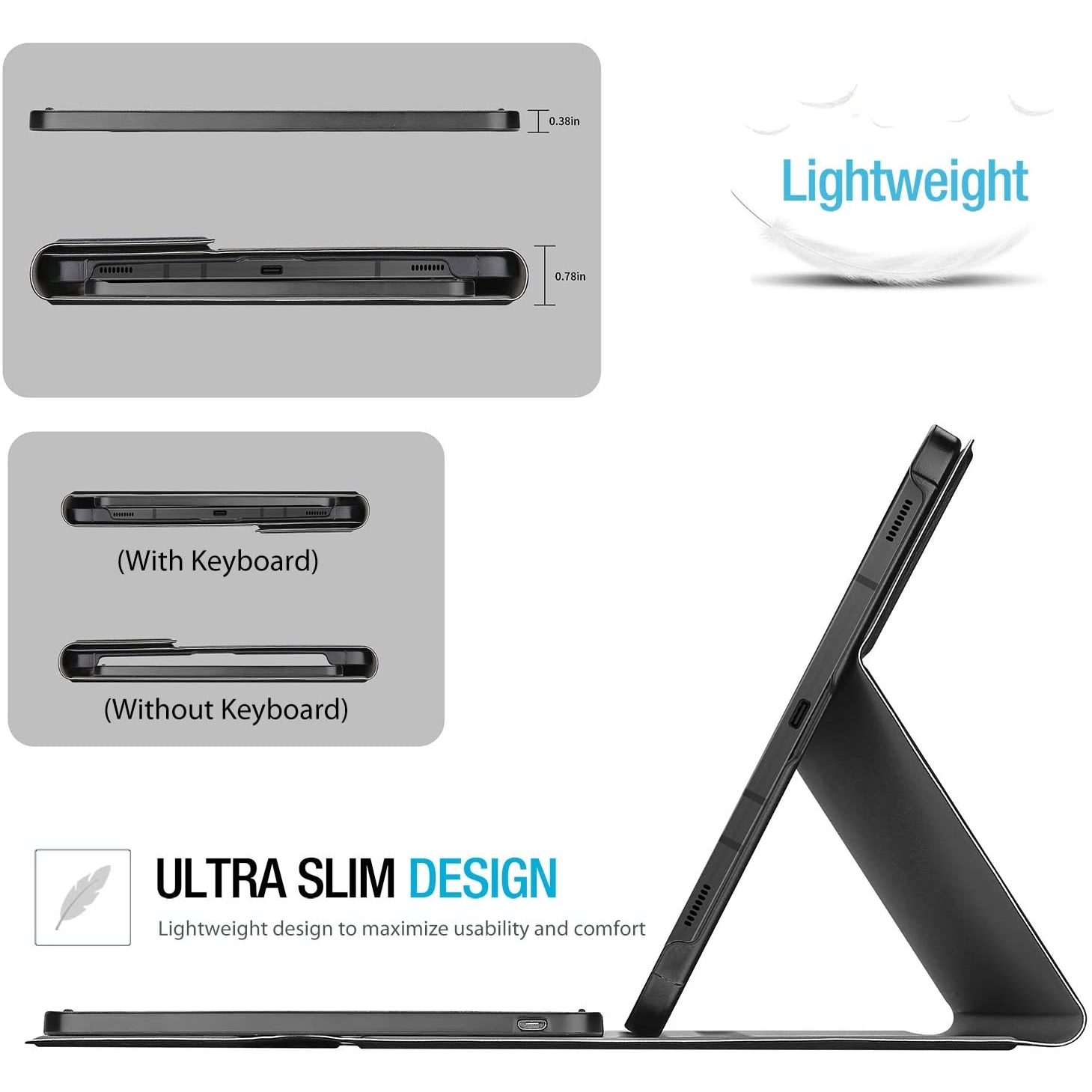 ProCase Galaxy Tab S7 Plus Klavyeli Kılıf (12.4 inç) 36930