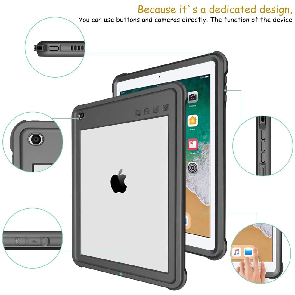 ShellBox Apple iPad 6. Nesil Su Geçirmez Tablet Kılıfı (9.7 inç) 46767