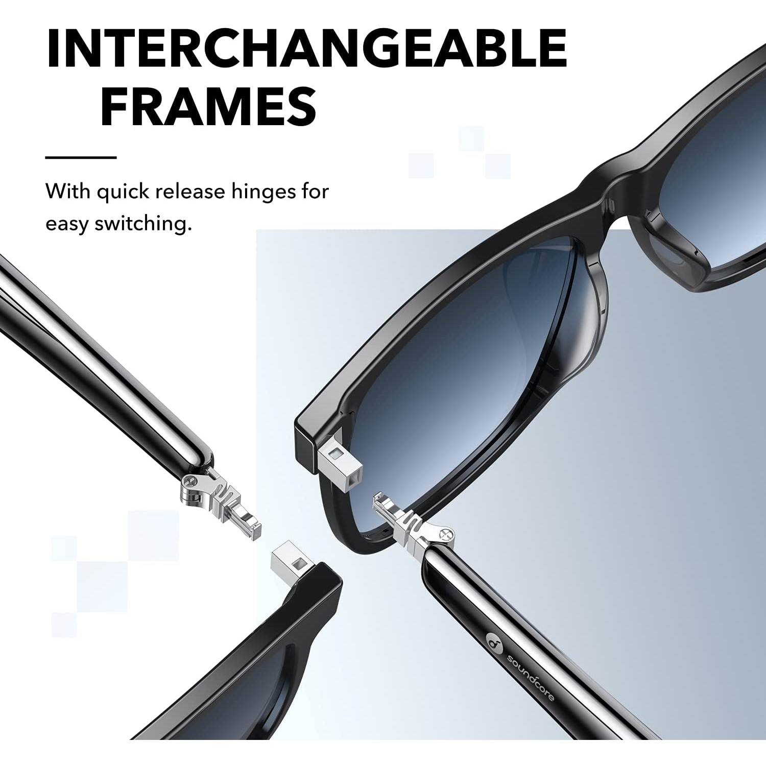 Bluetooth Frame Soundcore Frames Bluetooth Bağlantılı Akıllı Gözlük (Siyah) 83301