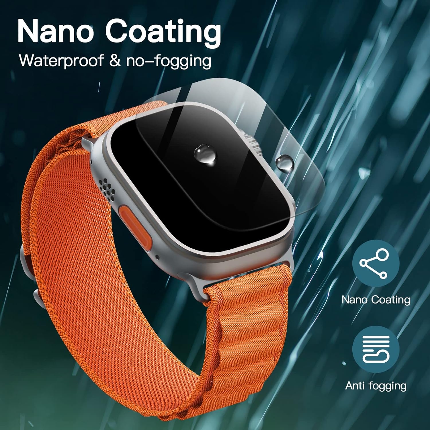 JETech Apple Watch Ultra Uyumlu Ekran Koruyucu(49mm)(3 Adet) 87971