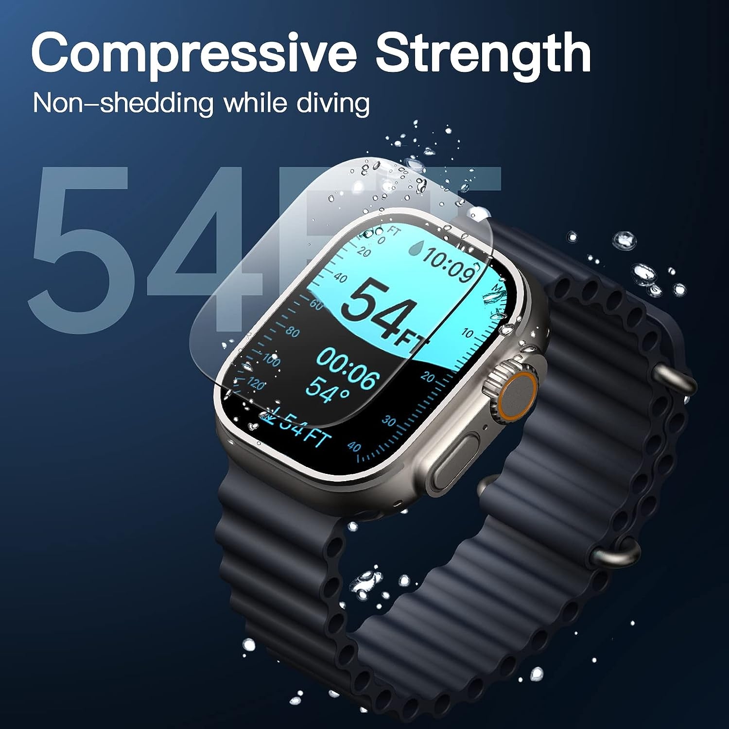 JETech Apple Watch Ultra Uyumlu Ekran Koruyucu(49mm)(3 Adet) 87971