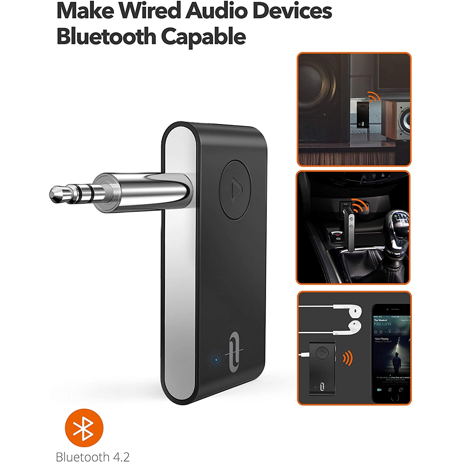 TaoTronics TTBR009 Bluetooth AUX Adaptörü 45032