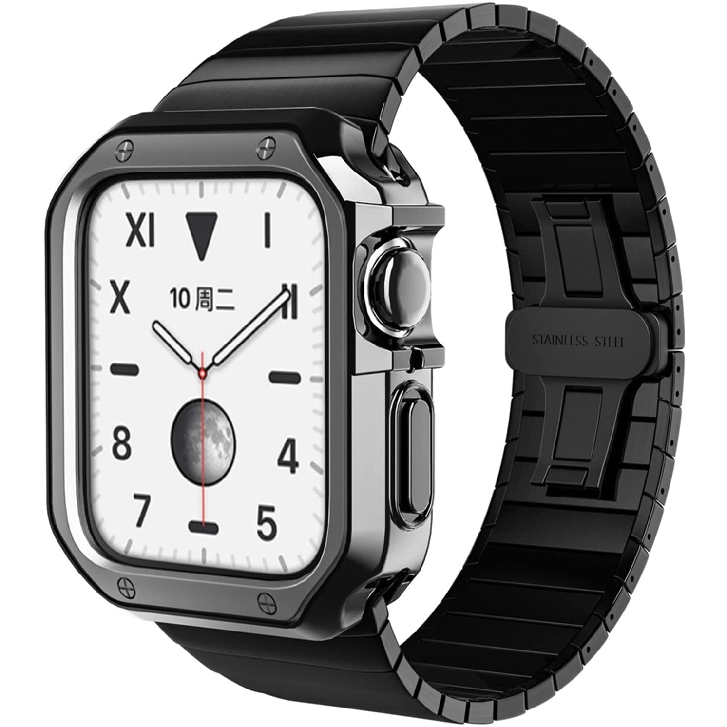 YINGHU Apple Watch Paslanmaz Çelik Kayış ve Bumper (40mm) 60733