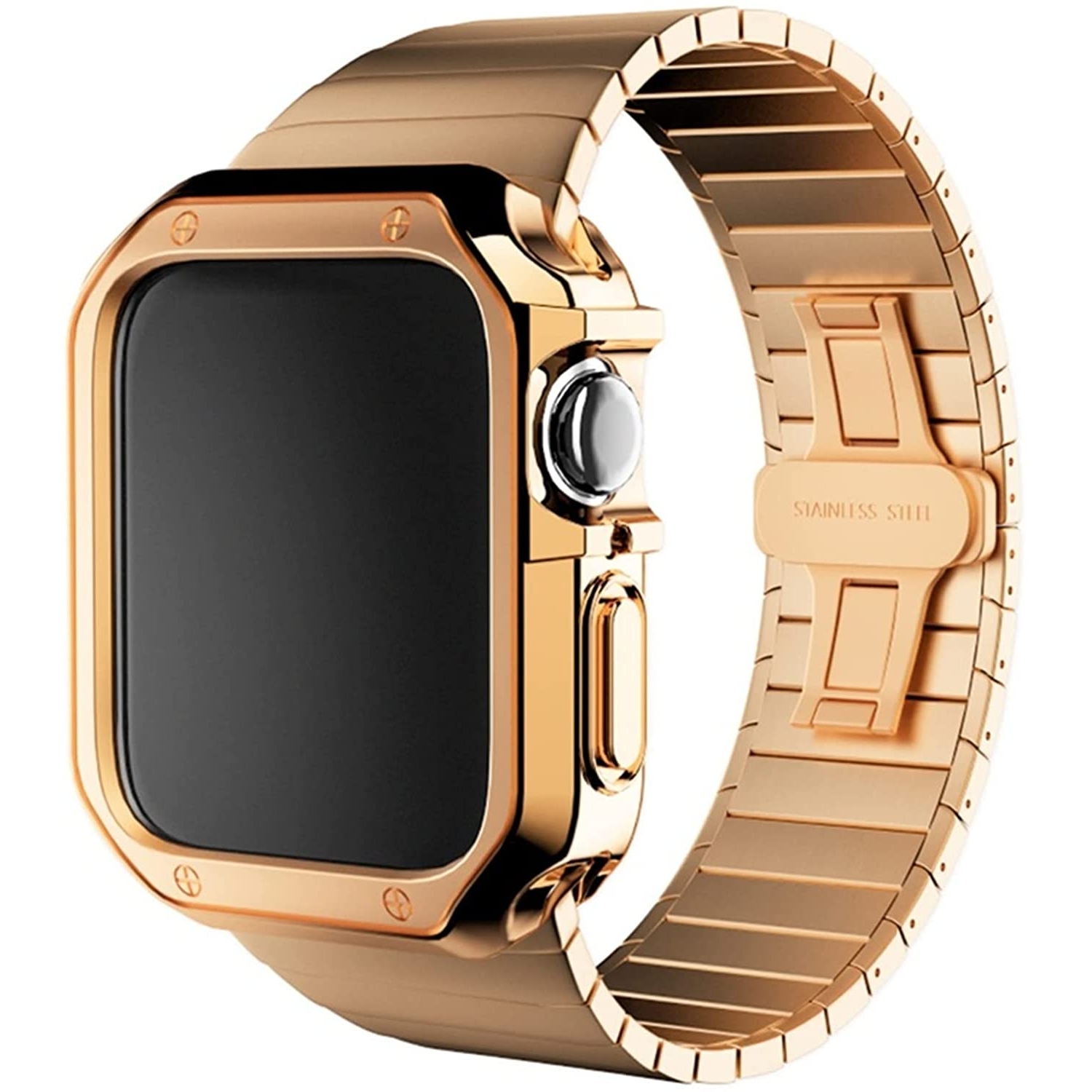YINGHU Apple Watch Paslanmaz Çelik Kayış ve Bumper (40mm) 60733