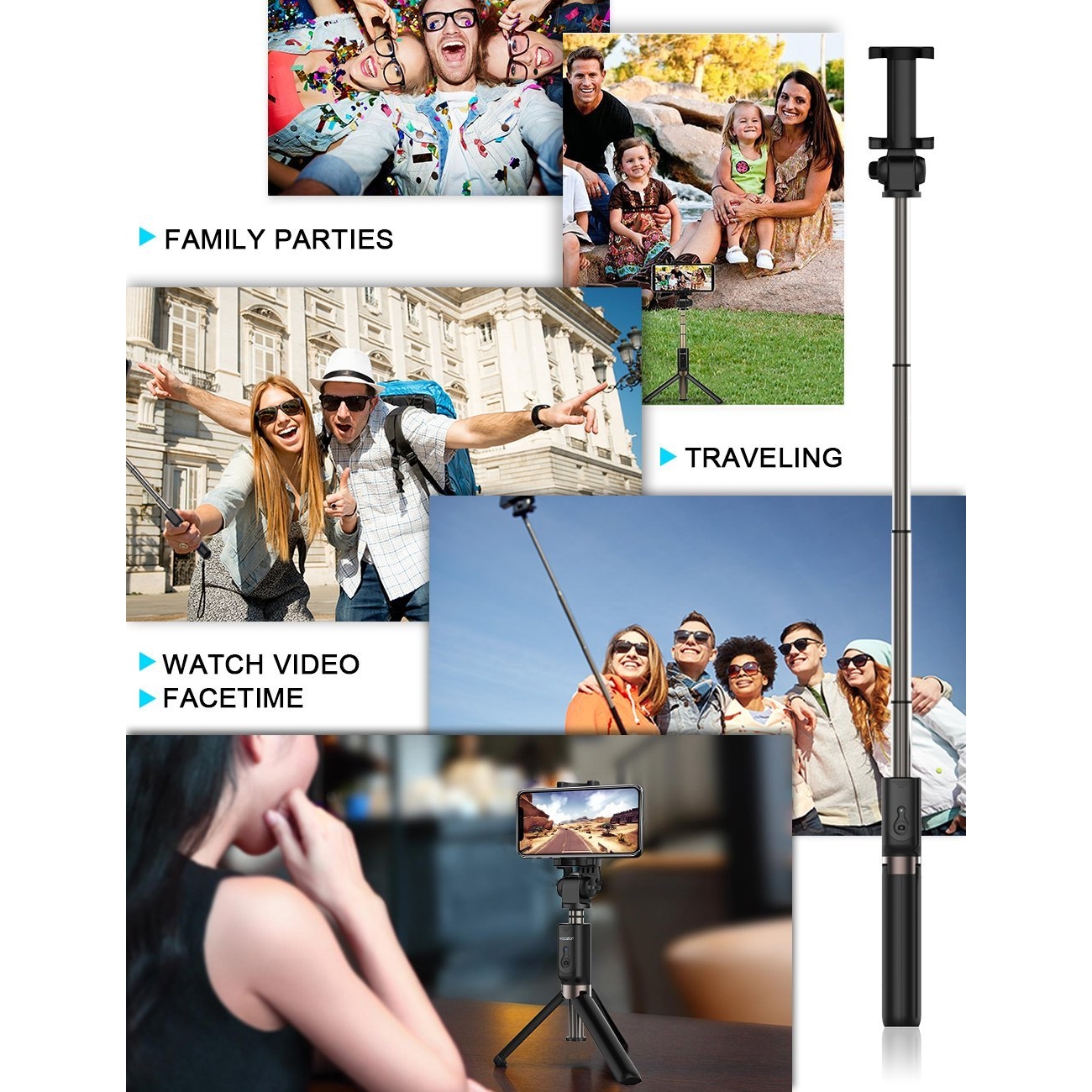 Yoozon Bluetooth Selfie Çubuğu/Tripod 8061
