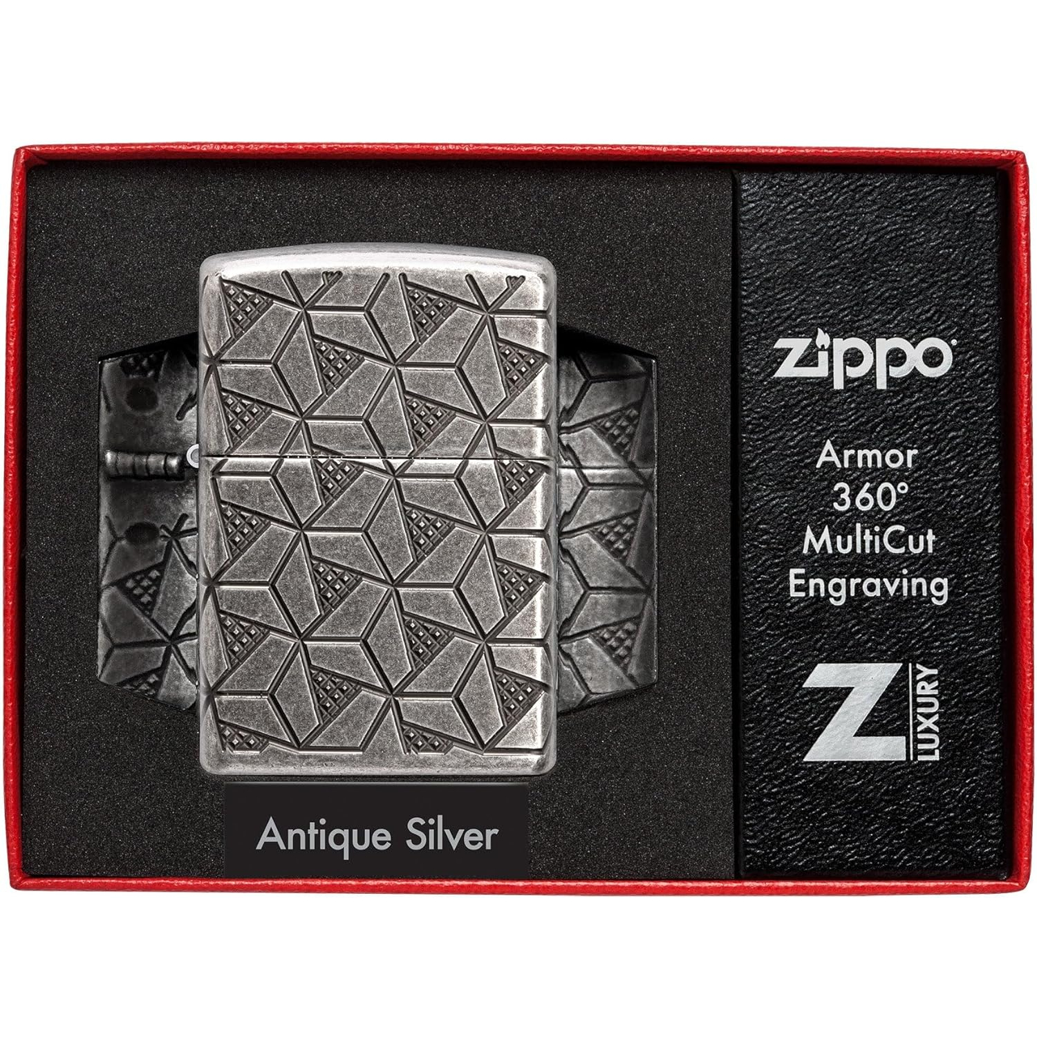 Zippo Unisex Lighters 49702 Pink Diamond Geometric 360° Armor Multicut