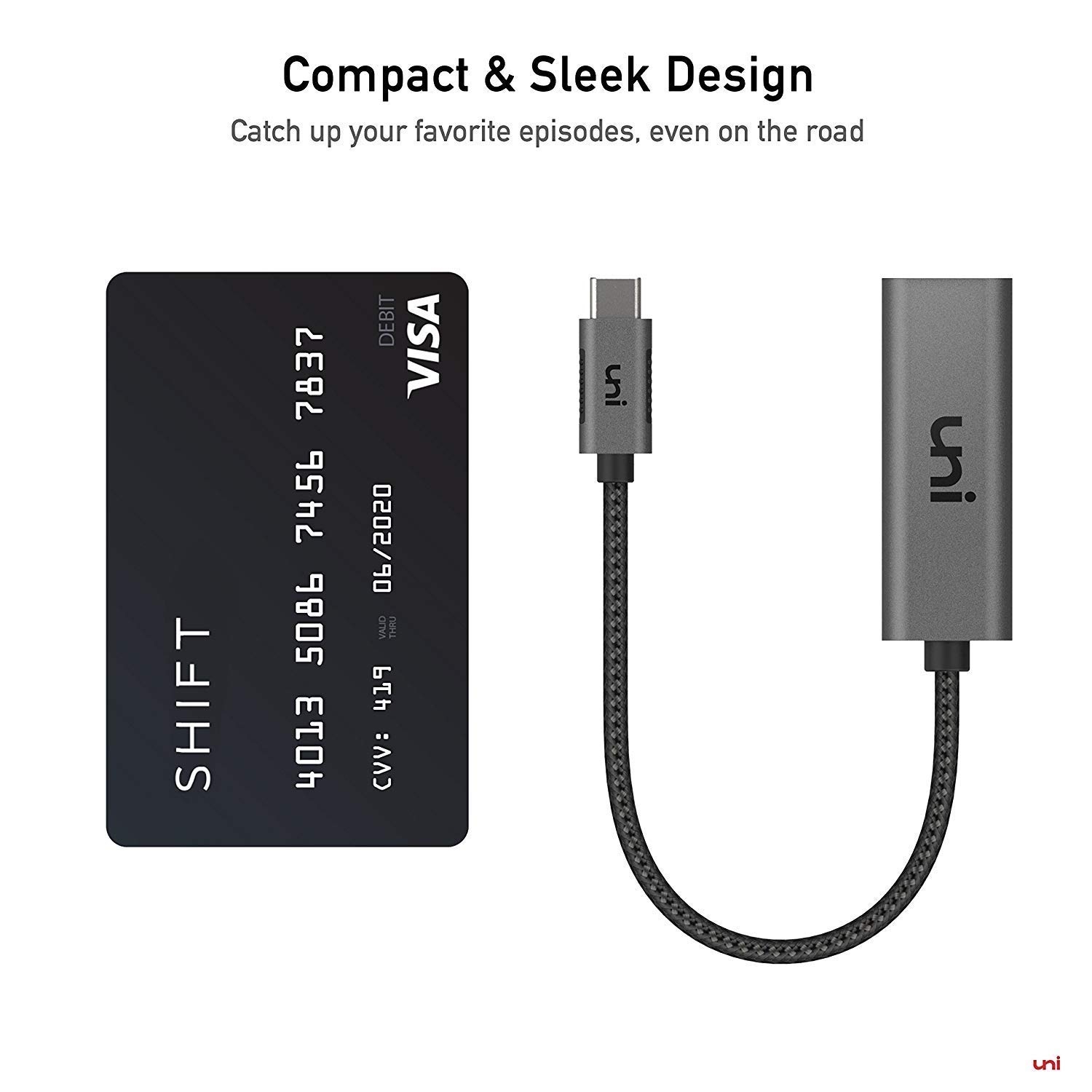Uni usb c to hdmi adapt r space gray 9909